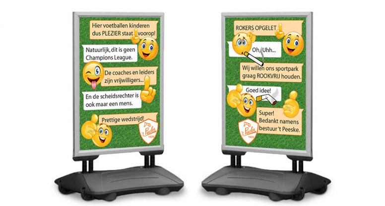Voetbalvereniging 't Peeske stoepbord - blog
