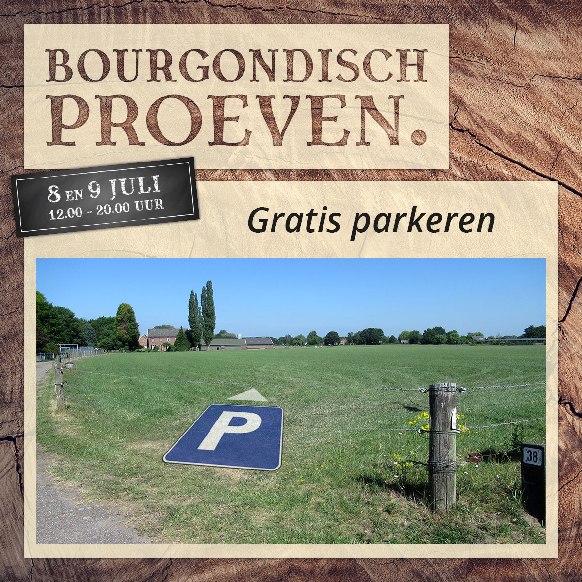 De Bourgondiër – Bourgondisch Proeven. – Facebookbericht – Gratis-parkeren