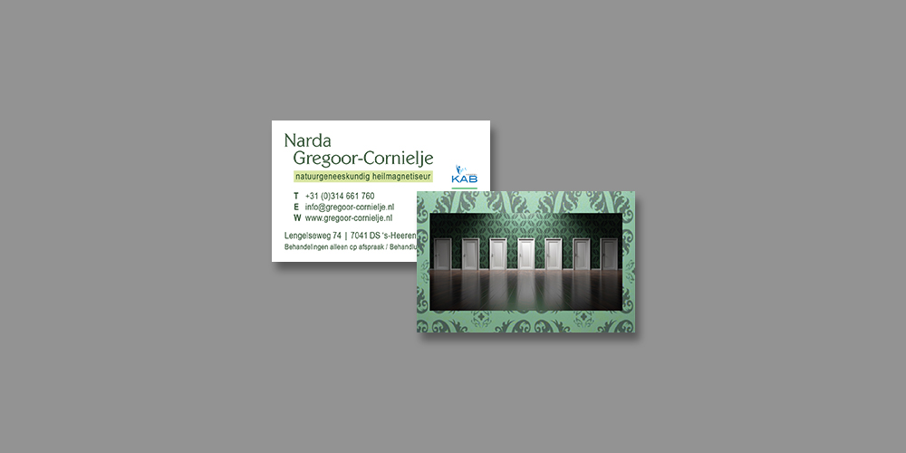 Narda Gregoor-Cornielje – visitekaartje